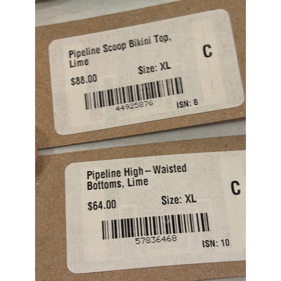 Albion Fit Pipeline Scoop Bikini Top High Waisted Bottoms, NWT, bright, sporty - Picture 5 of 6